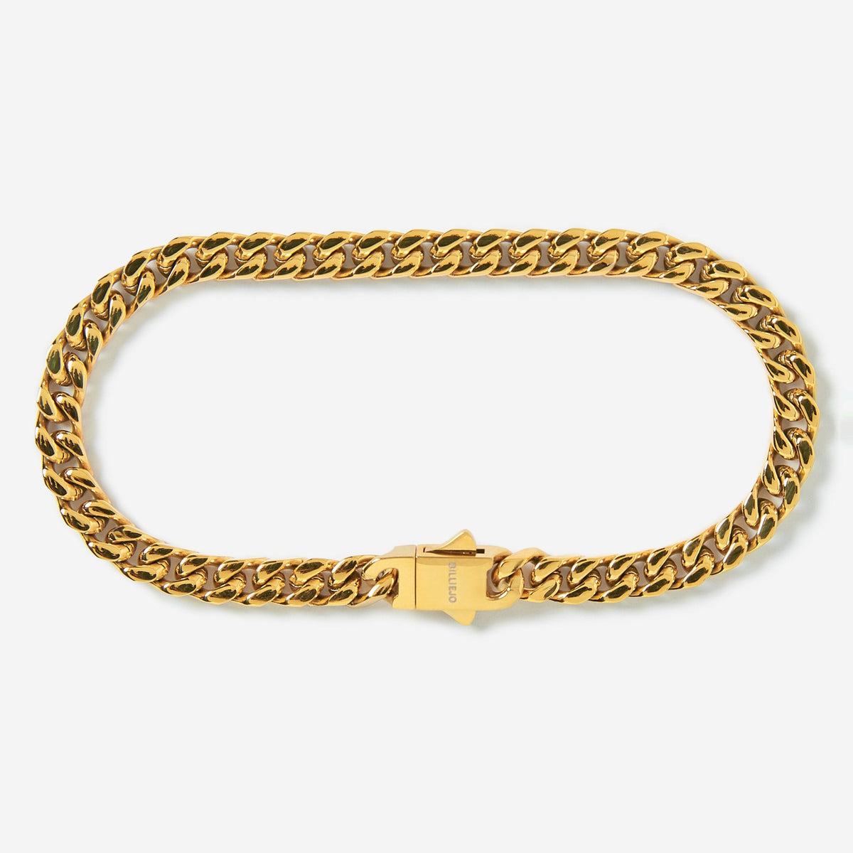 A gold stainless steel men's thick bracelet from Australian jewellery brand Billie Jo, featuring a casual everyday style with a secure clasp.