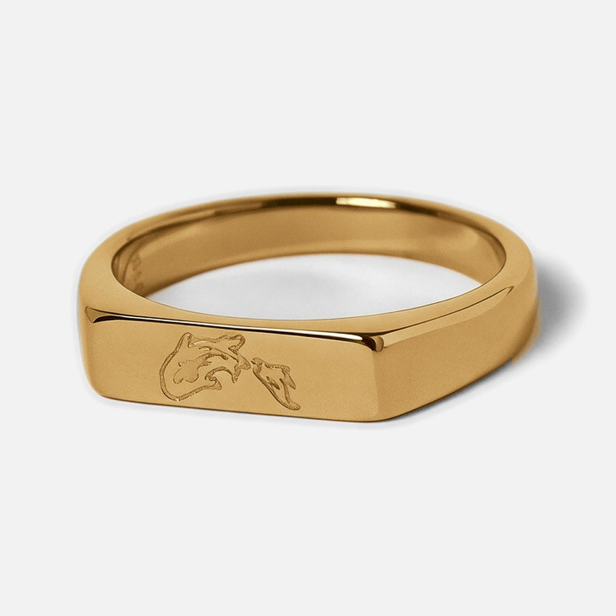KOI II RING stainless steel gold
