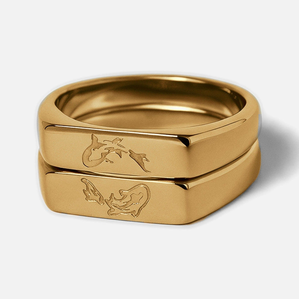 KOI STACKERS stainless steel gold