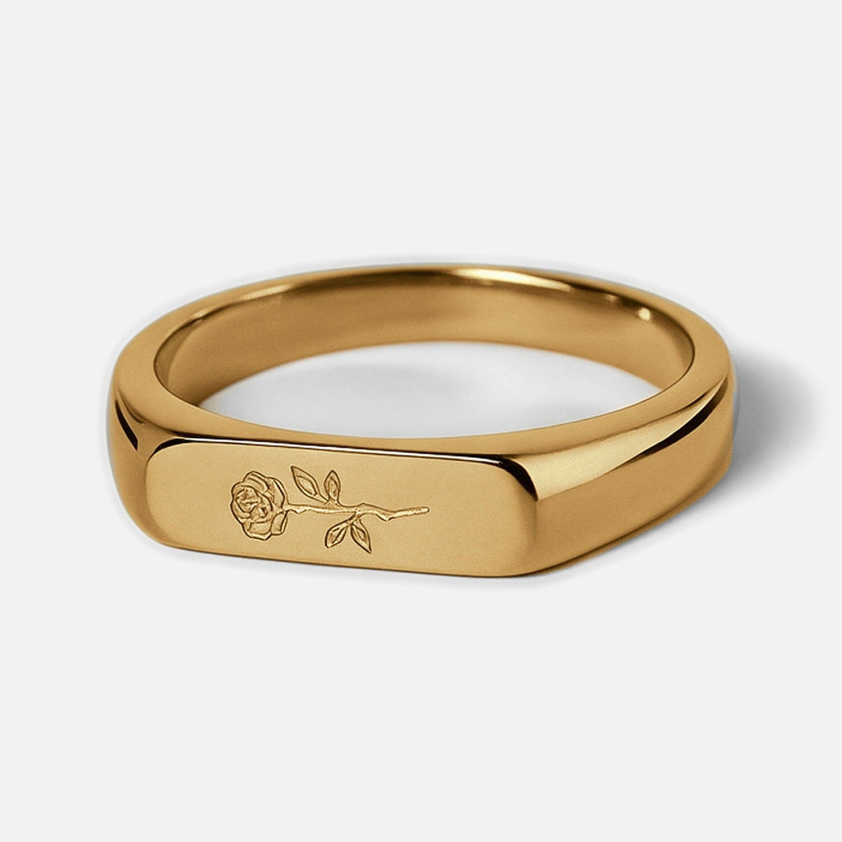 ROSA II RING stainless steel gold
