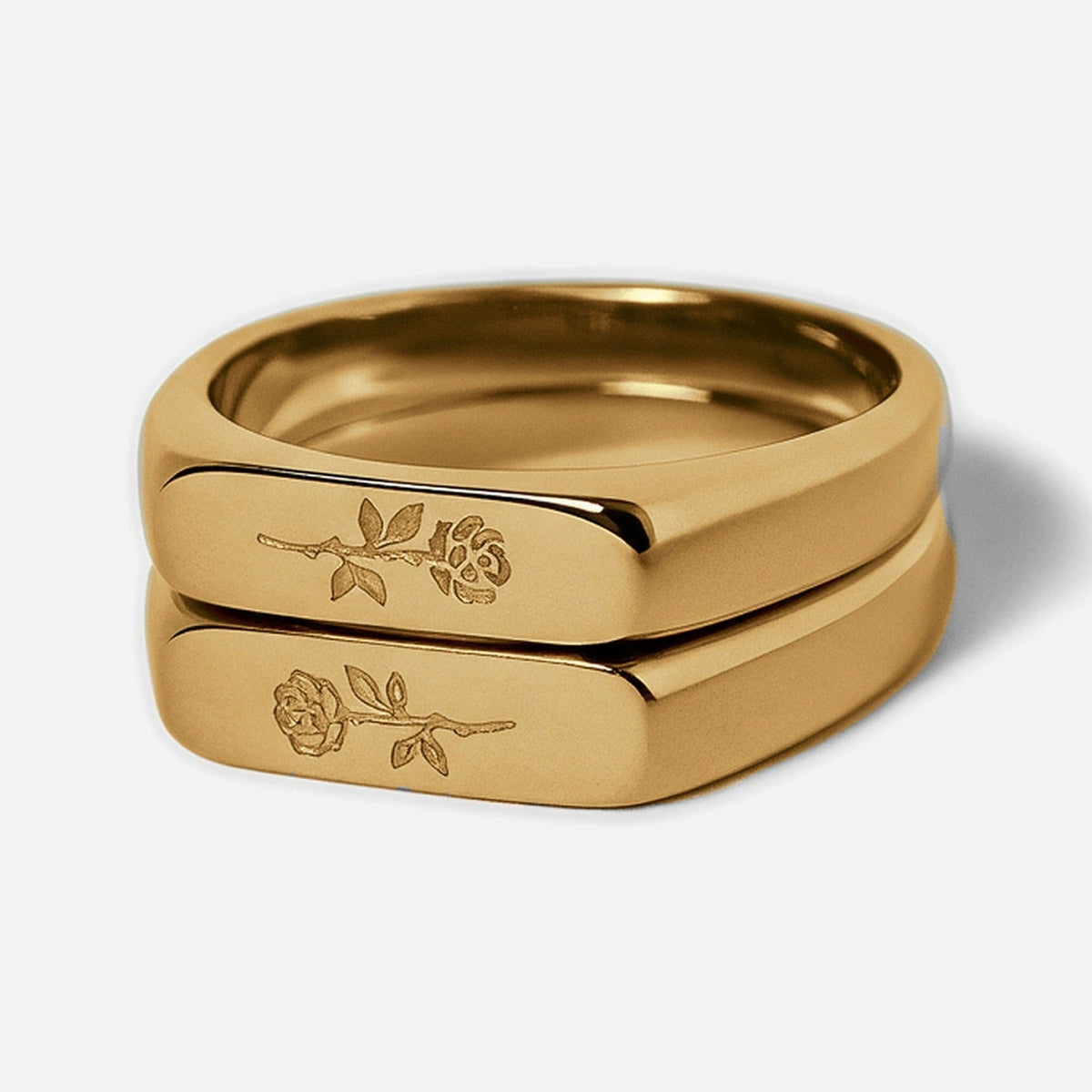 ROSA STACKERS stainless steel gold