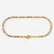 A stainless steel men's slim  figaro chain bracelet from Australian jewellery brand Billie Jo, featuring a thick bold alternating link design in a polished gold  finish, perfect for everyday wear.