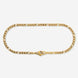 A stainless steel men's slim  figaro chain bracelet from Australian jewellery brand Billie Jo, featuring a thick bold alternating link design in a polished gold  finish, perfect for everyday wear.