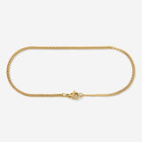 A gold stainless steel men's slim curb chain bracelet from Australian jewellery brand Billie Jo, the perfect waterproof and sweat proof everyday bracelet and an ideal gift for men who love low maintenance jewellery