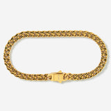 A gold stainless steel men's thick bracelet from Australian jewellery brand Billie Jo, featuring a casual everyday style with a secure clasp.