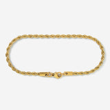 A stainless steel men's rope chain bracelet from Australian jewellery brand Billie Jo, featuring a twisted link design in a gold finish.