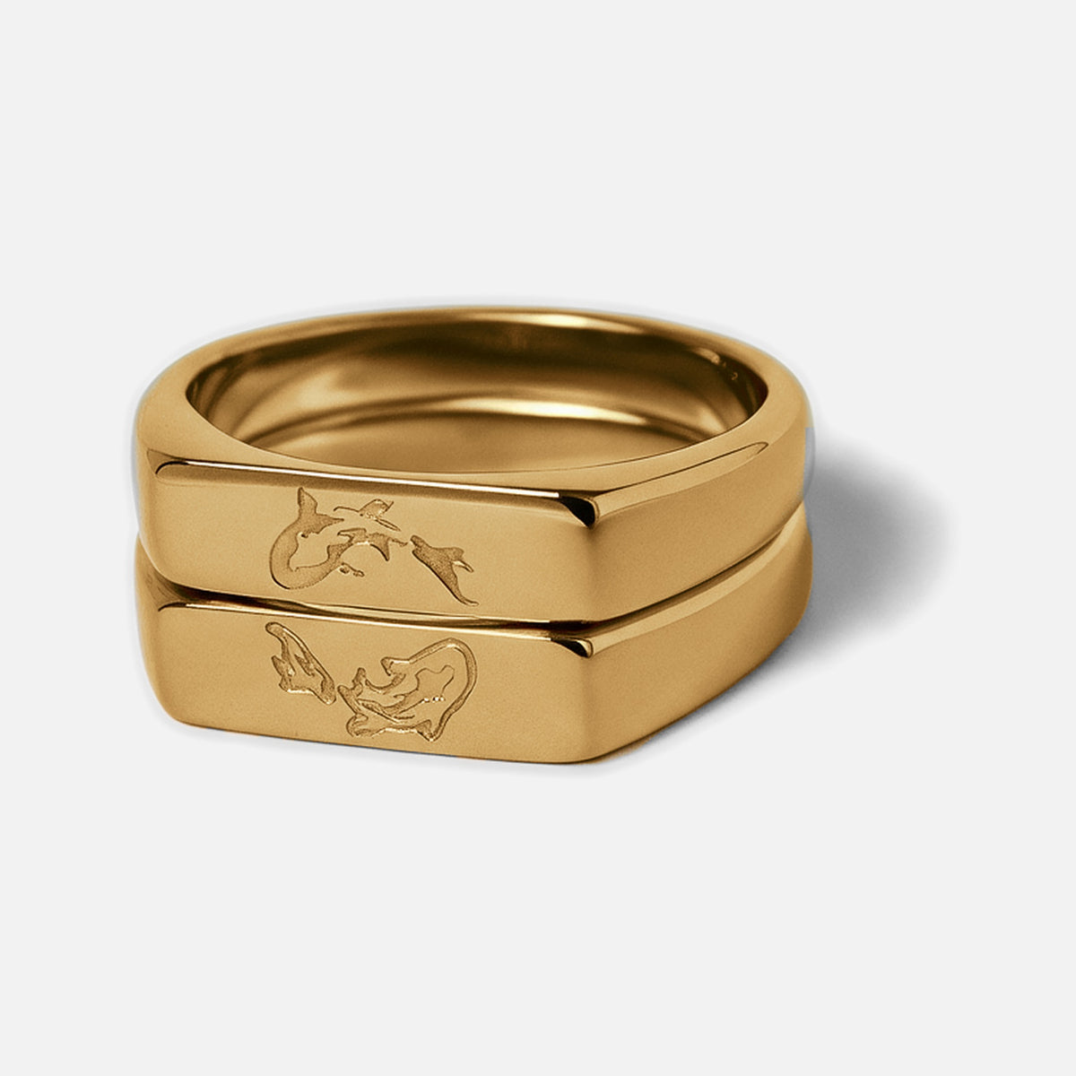 KOI STACKERS stainless steel gold