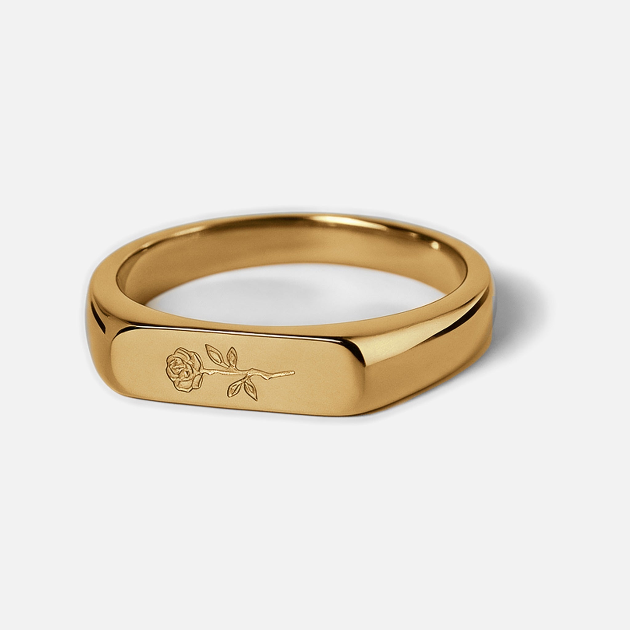 ROSA II RING stainless steel gold