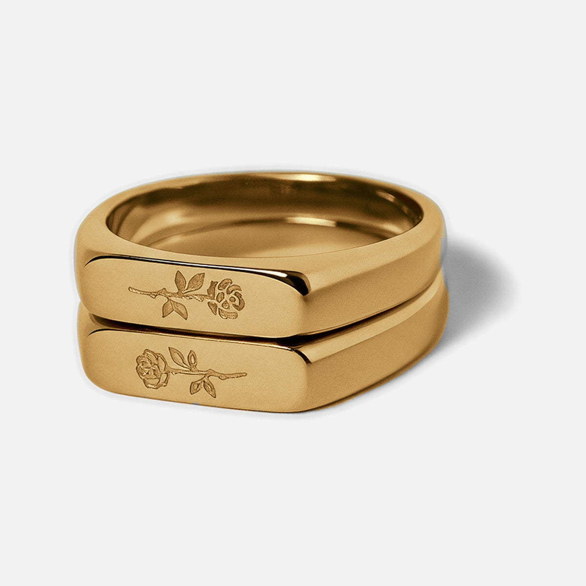 ROSA STACKERS stainless steel gold