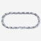 Silver chain bracelet on a white background